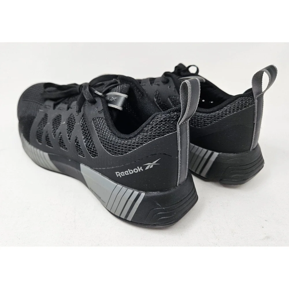 Reebok Work Men's Fusion Flexweave Comp Toe‎ Athletic Black and Grey 8M EUC!
